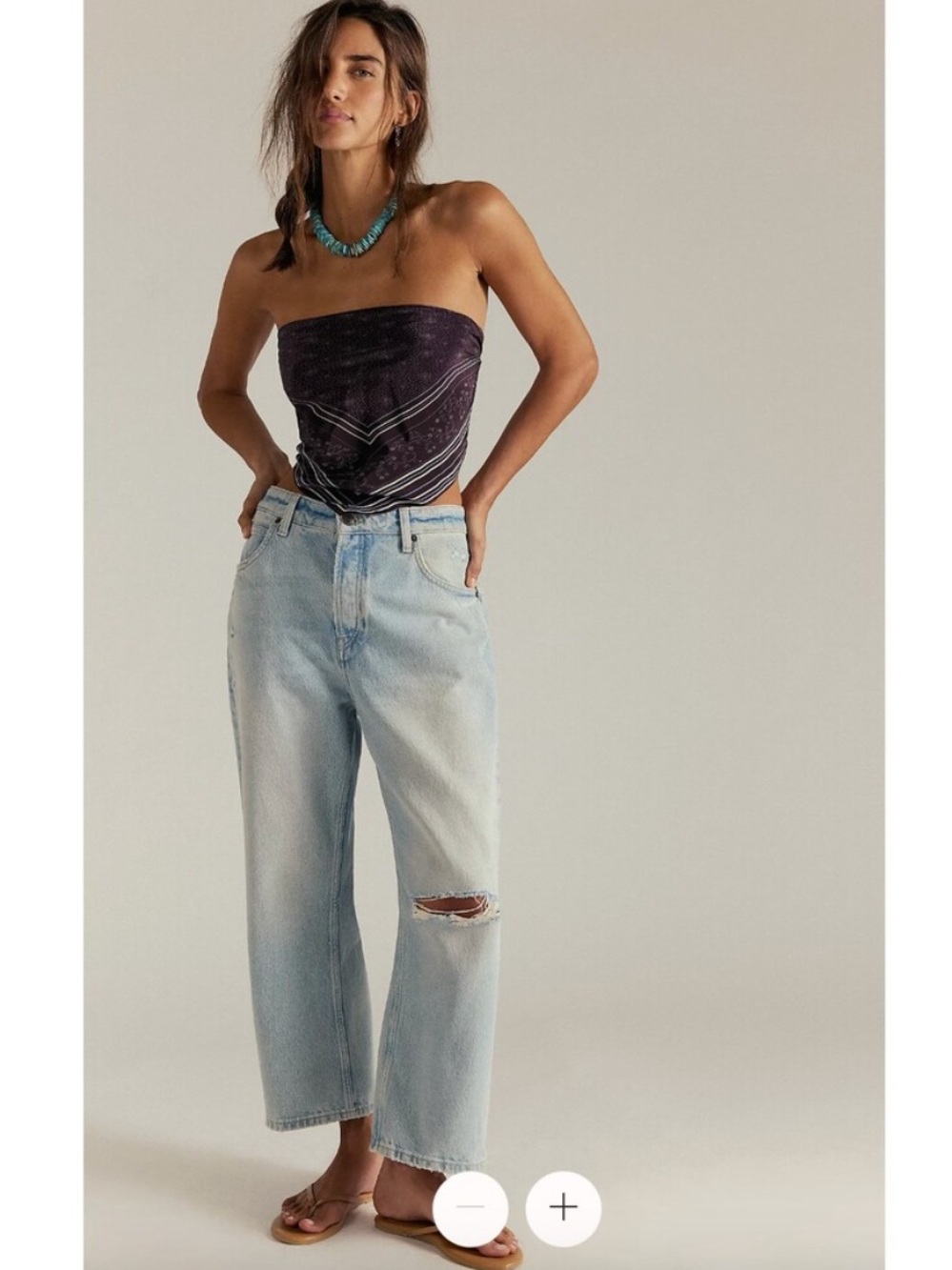 We The Free Deep Trance Boyfriend Ankle Jeans Women Size 27 NWT